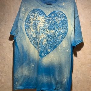 Hand made heart designed tee shirt